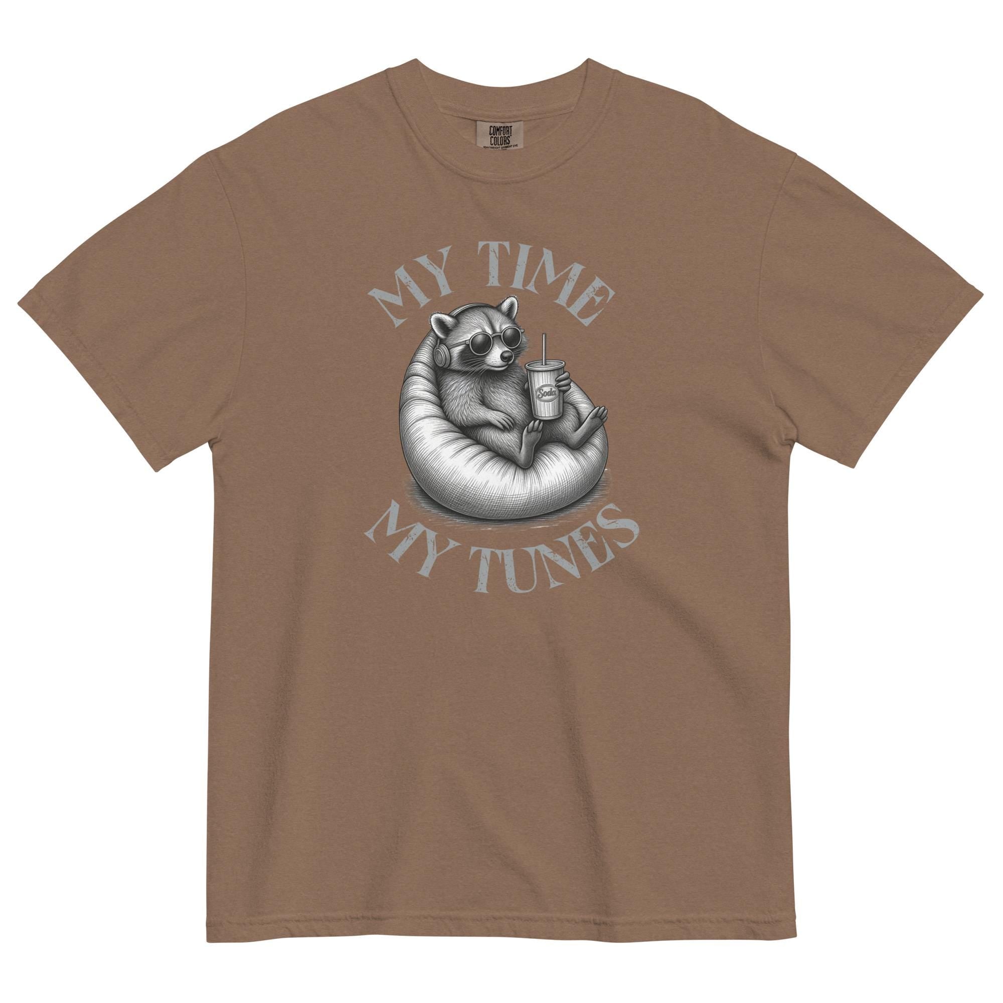 Funny Racoon music t-shirt Comfort Colors racoon music lover tee Old School Rock music lover tee Unisex garment-dyed heavyweight t-shirt