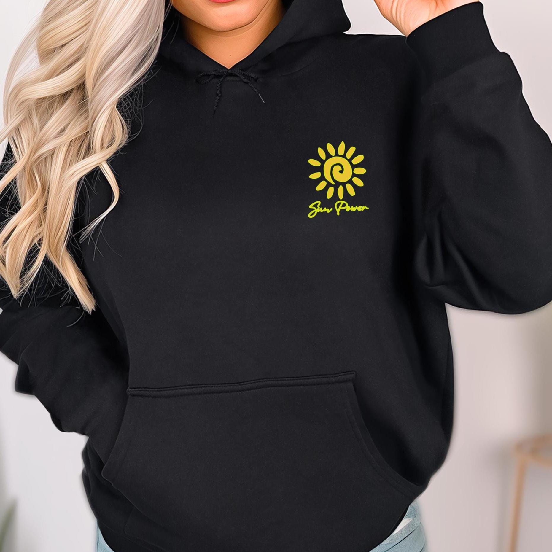 Sun Power Hoodie: Van Life Back Print Sweater
