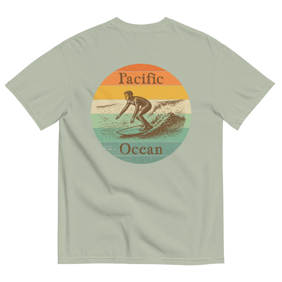 Vintage Surfing T-Shirt retro Pacific Ocean tee Comfort Colors surfing tee