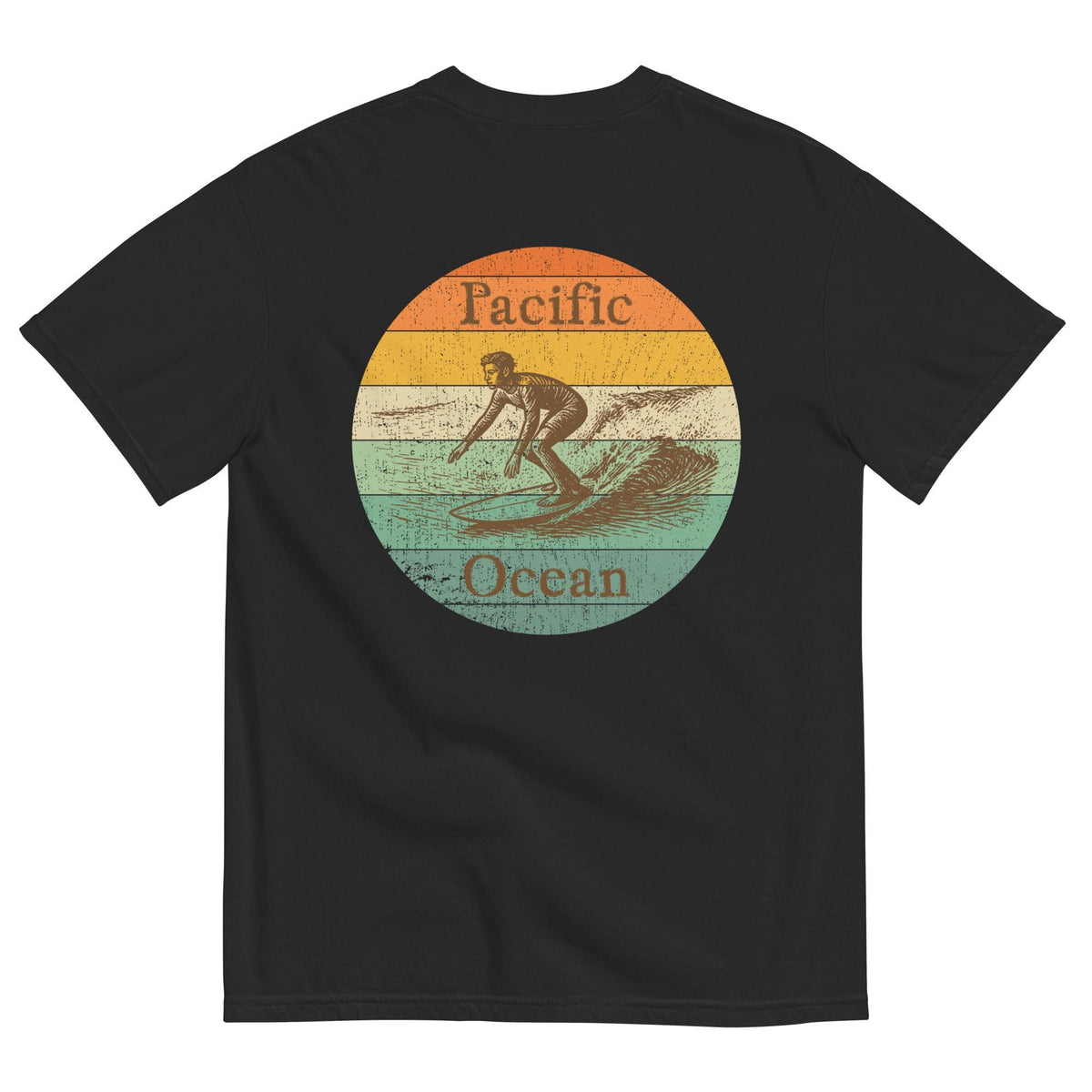 Vintage Surfing T-Shirt retro Pacific Ocean tee Comfort Colors surfing tee