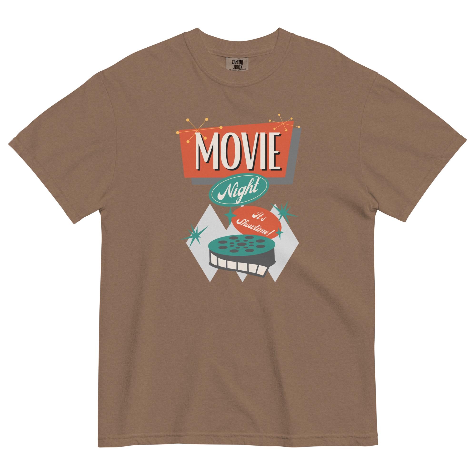 Retro Movie Shirt Comfort Colors Movie Night Mid Century T-Shirt gift for Cinema buff, movie lover gift