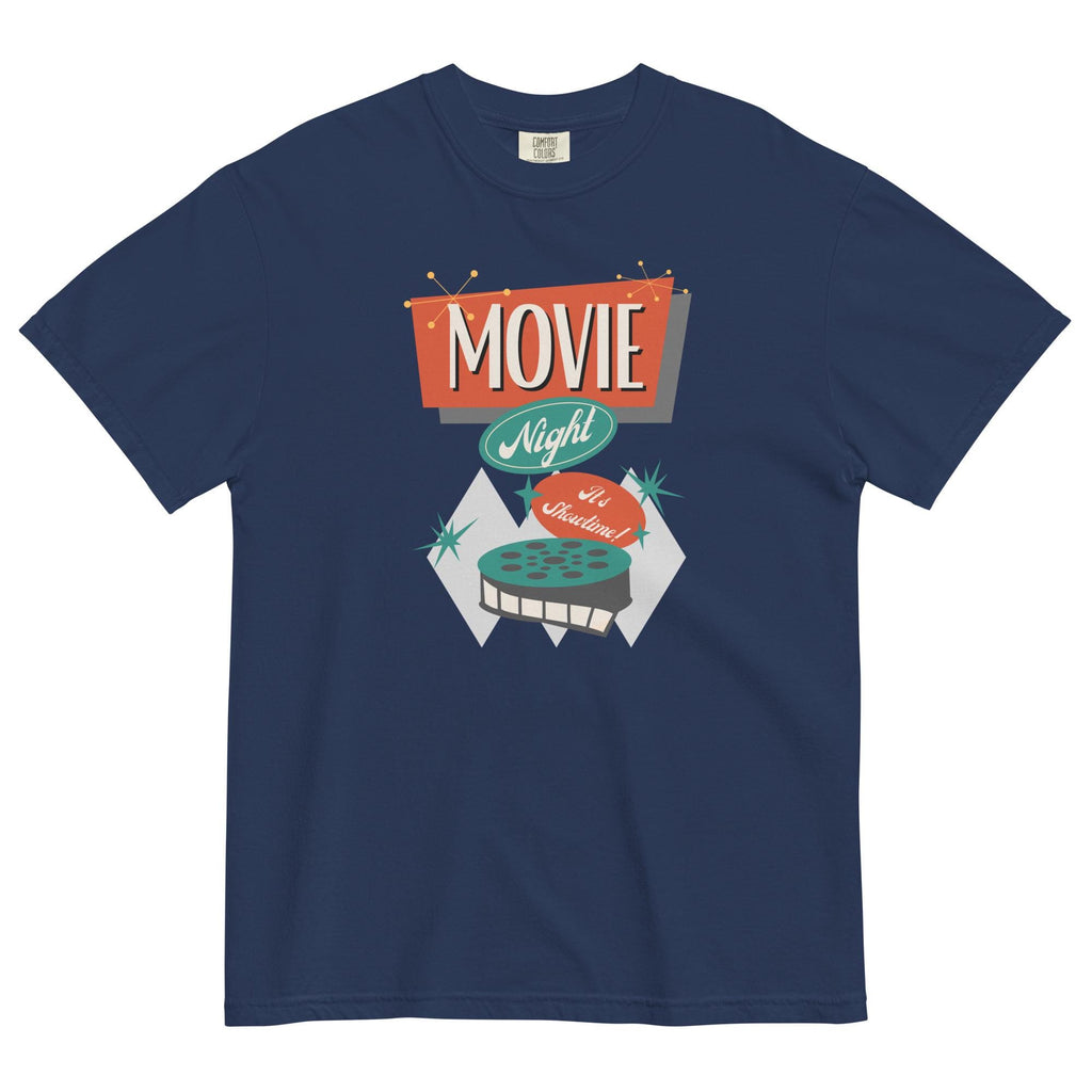 Retro Movie Shirt Comfort Colors Movie Night Mid Century T-Shirt gift for Cinema buff, movie lover gift