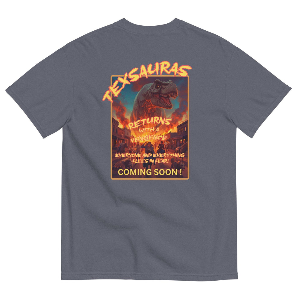 Funny Dinosaur Movie T-Shirt Back print Dinosaur movie poster design Comfort Colors tee Unisex garment-dyed heavyweight t-shirt