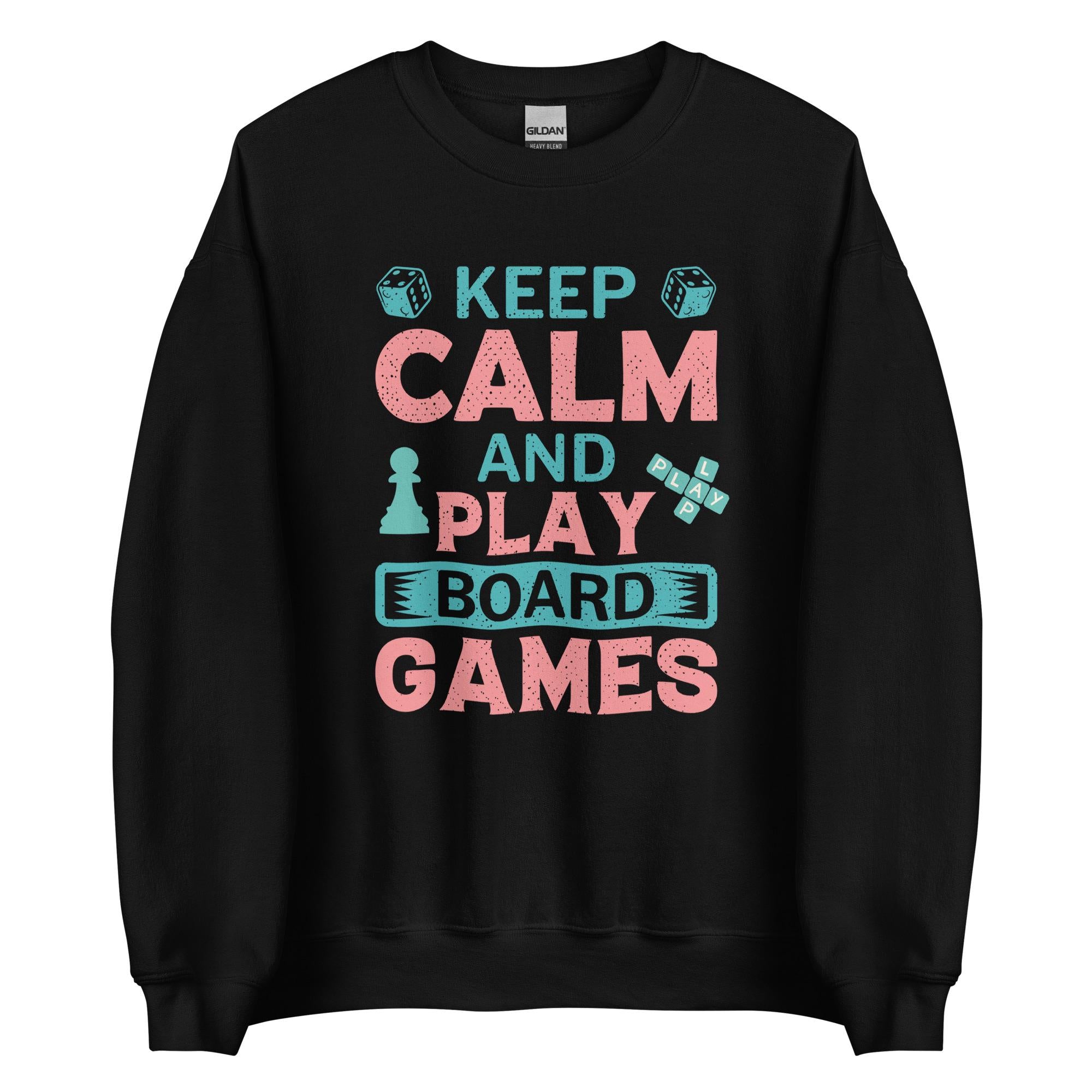 Board Games Sweatshirt Keep Calm Board Games hoodie Family Game Night sweater Unisex Sweatshirt