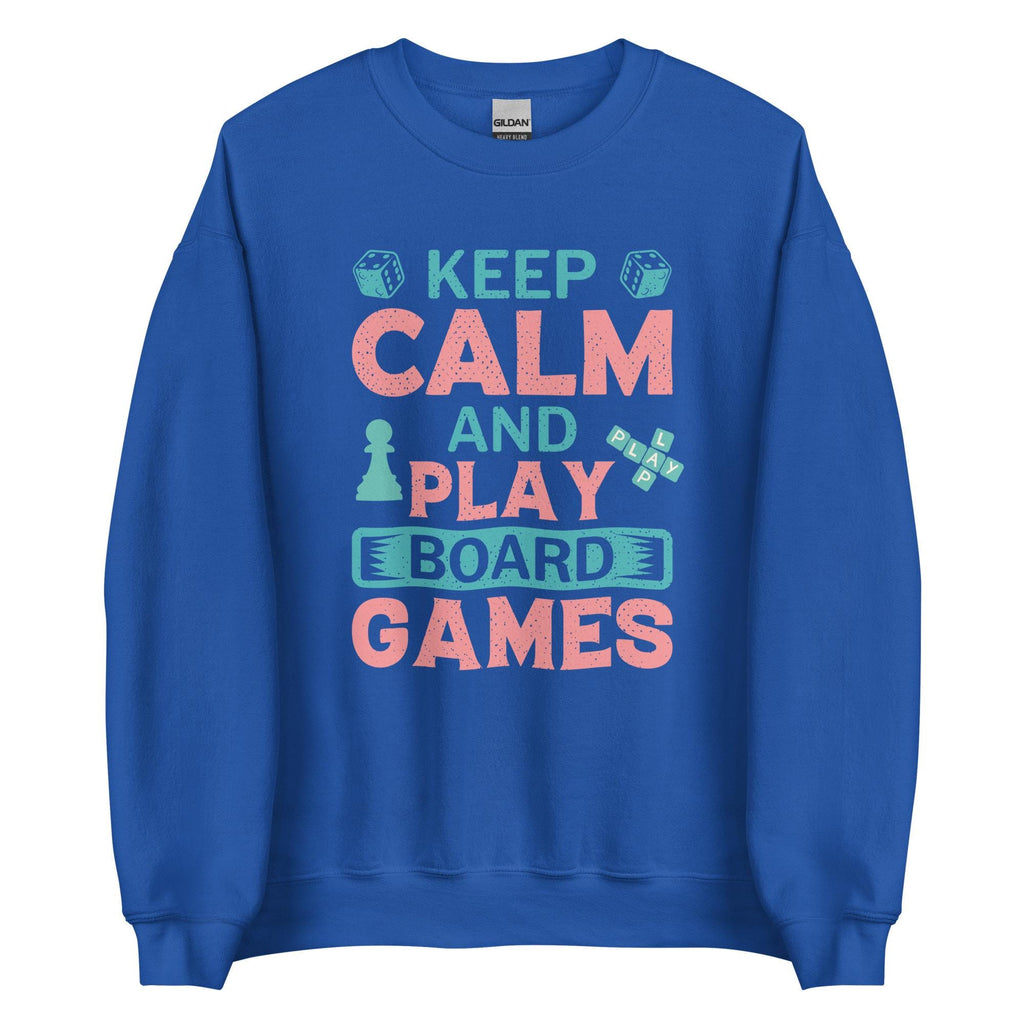 Board Games Sweatshirt Keep Calm Board Games hoodie Family Game Night sweater Unisex Sweatshirt