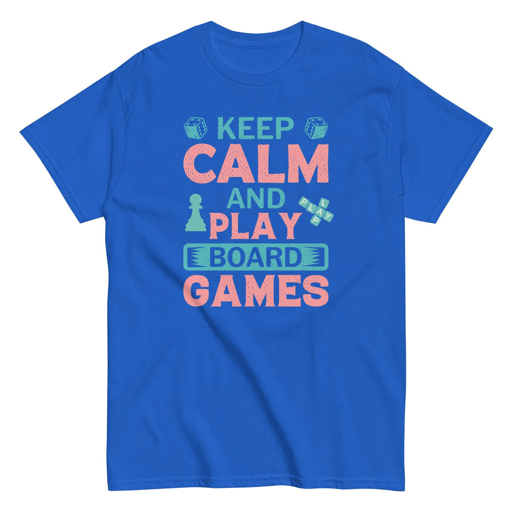 Board Games T-Shirt Keep Calm Board Games tee Family Game Night tshirt gift for game lover Unisex classic tee