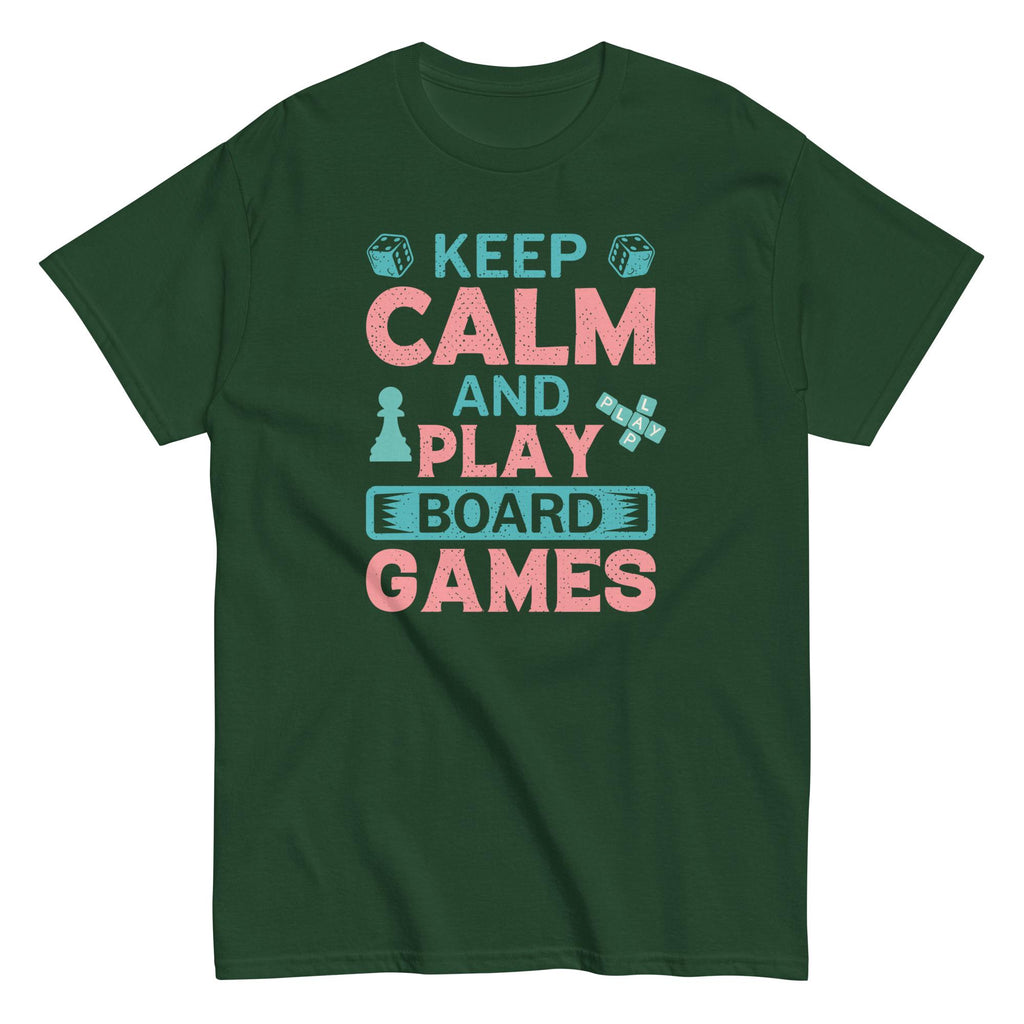 Board Games T-Shirt Keep Calm Board Games tee Family Game Night tshirt gift for game lover Unisex classic tee