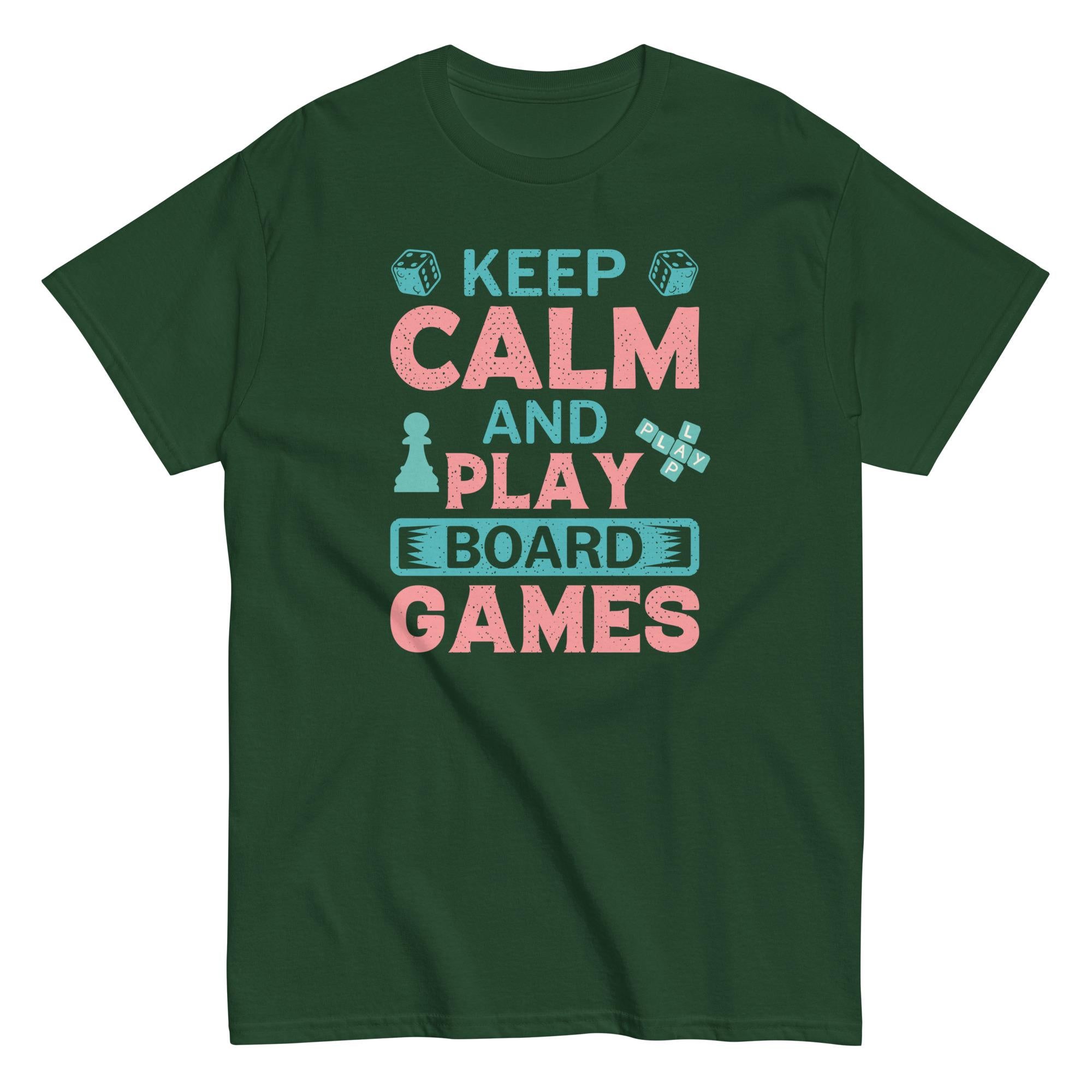 Board Games T-Shirt Keep Calm Board Games tee Family Game Night tshirt gift for game lover Unisex classic tee