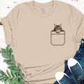 Personalized Pocket Kitten T-Shirt: Peeking Cat Tee, Cat Lover Gift