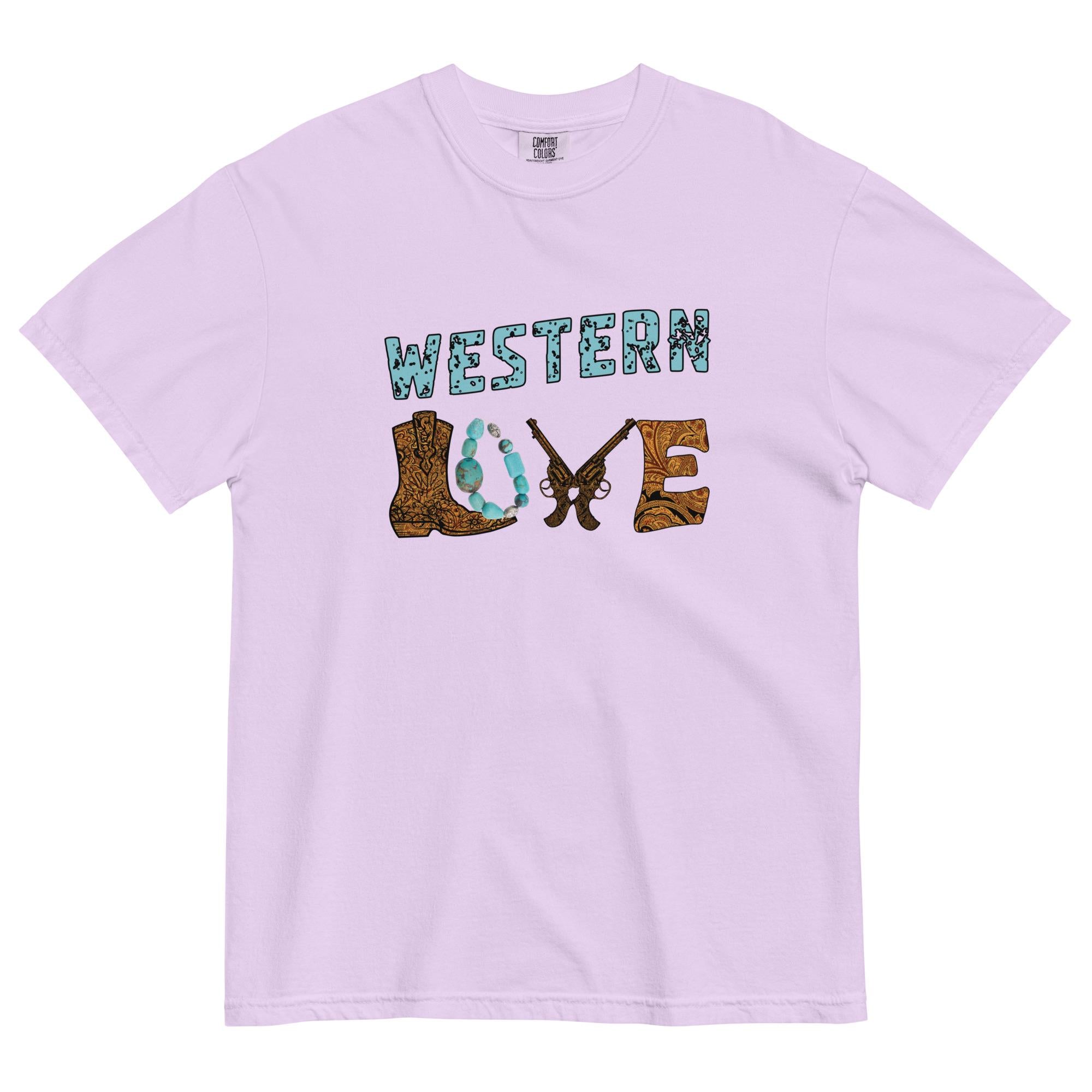 Western Love Shirt Comfort Colors Western boot and guns t-shirt Country girl tee garment-dyed t-shirt