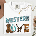 Western Love Shirt Comfort Colors Western boot and guns t-shirt Country girl tee garment-dyed t-shirt