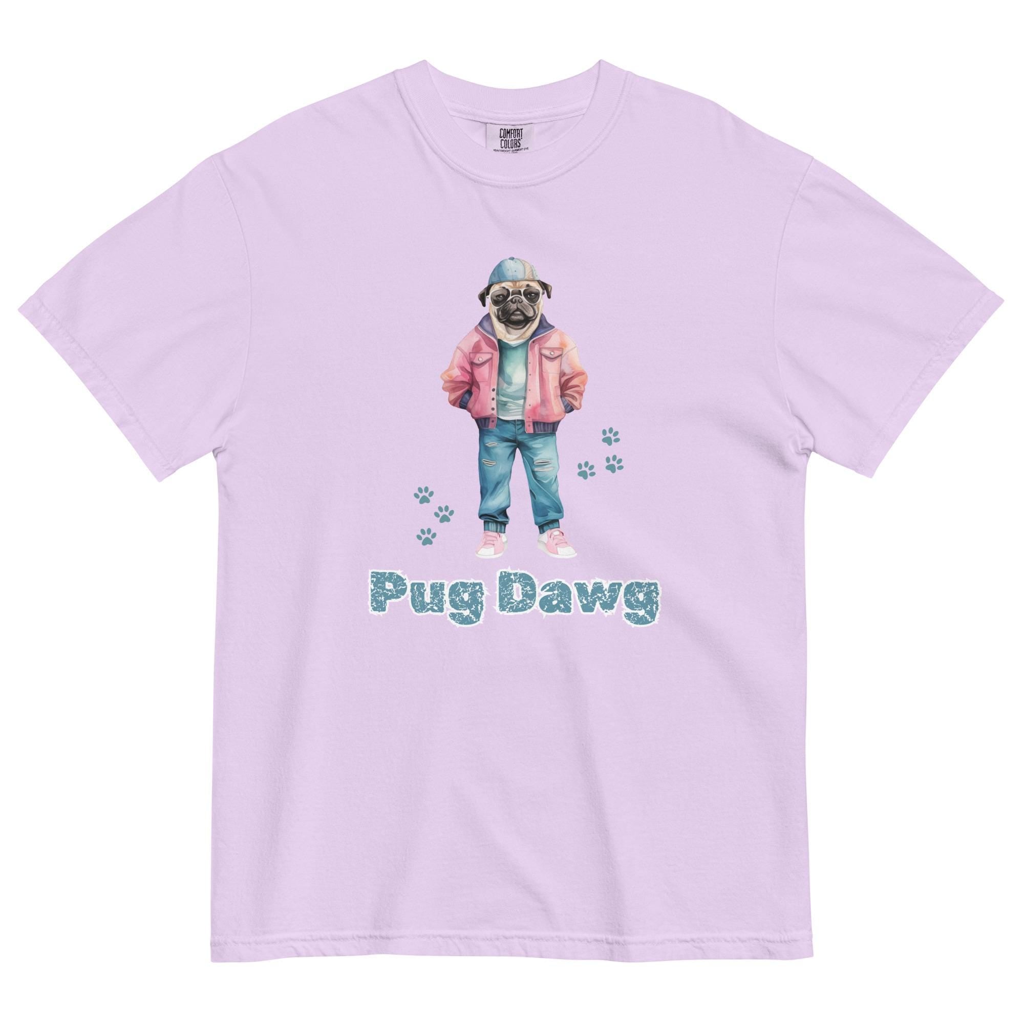 Funny Pug dog shirt Custom Colors Pug T-Shirt Fashion Pug tee Unisex garment-dyed heavyweight t-shirt