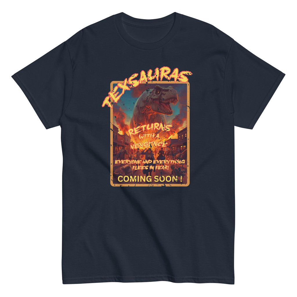 Dinosaur Movie Poster Shirt Sci Fi poster inspired t-shirt "Texsauras Returns " Unisex classic tee