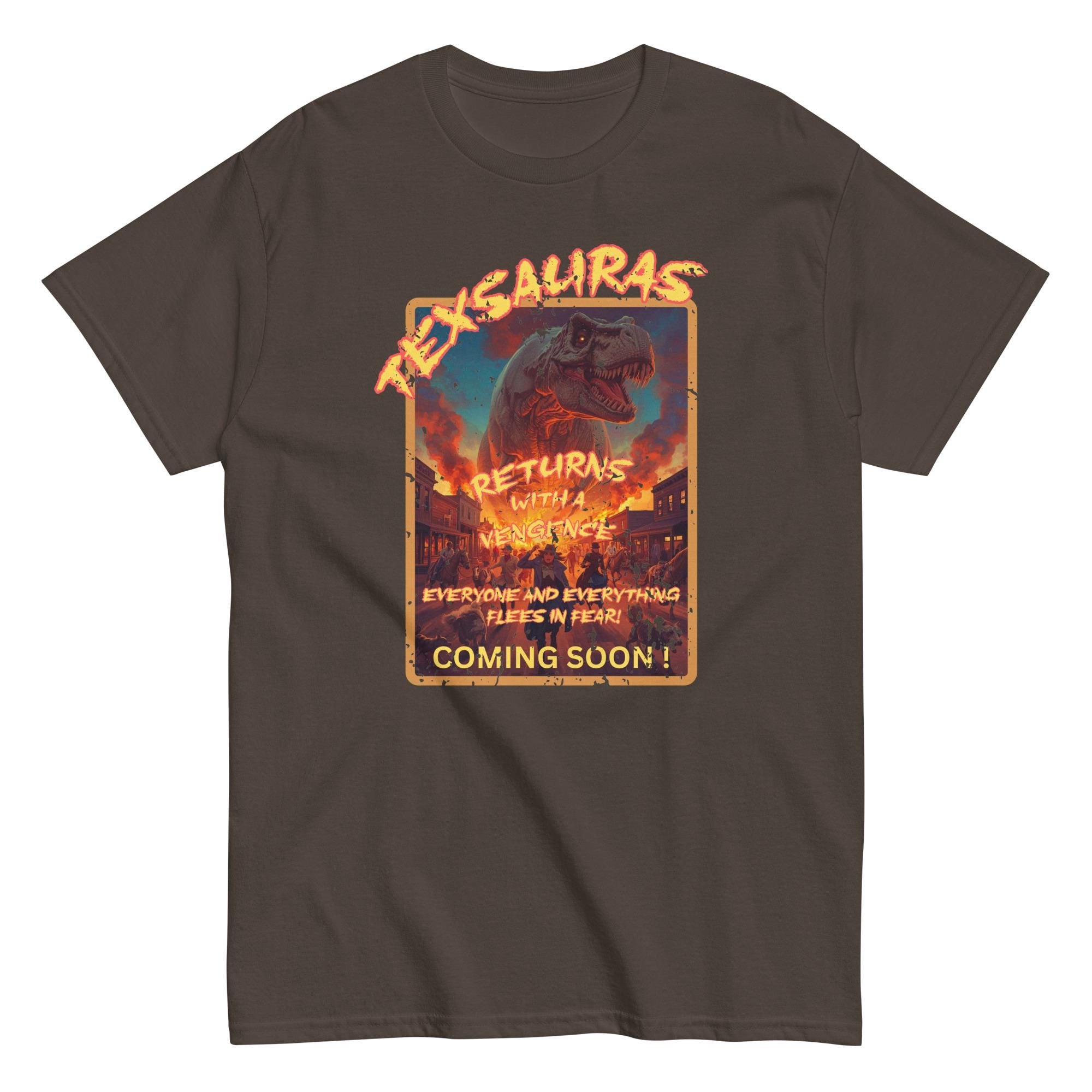 Dinosaur Movie Poster Shirt Sci Fi poster inspired t-shirt "Texsauras Returns " Unisex classic tee