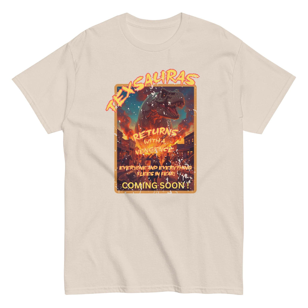 Dinosaur Movie Poster Shirt Sci Fi poster inspired t-shirt "Texsauras Returns " Unisex classic tee