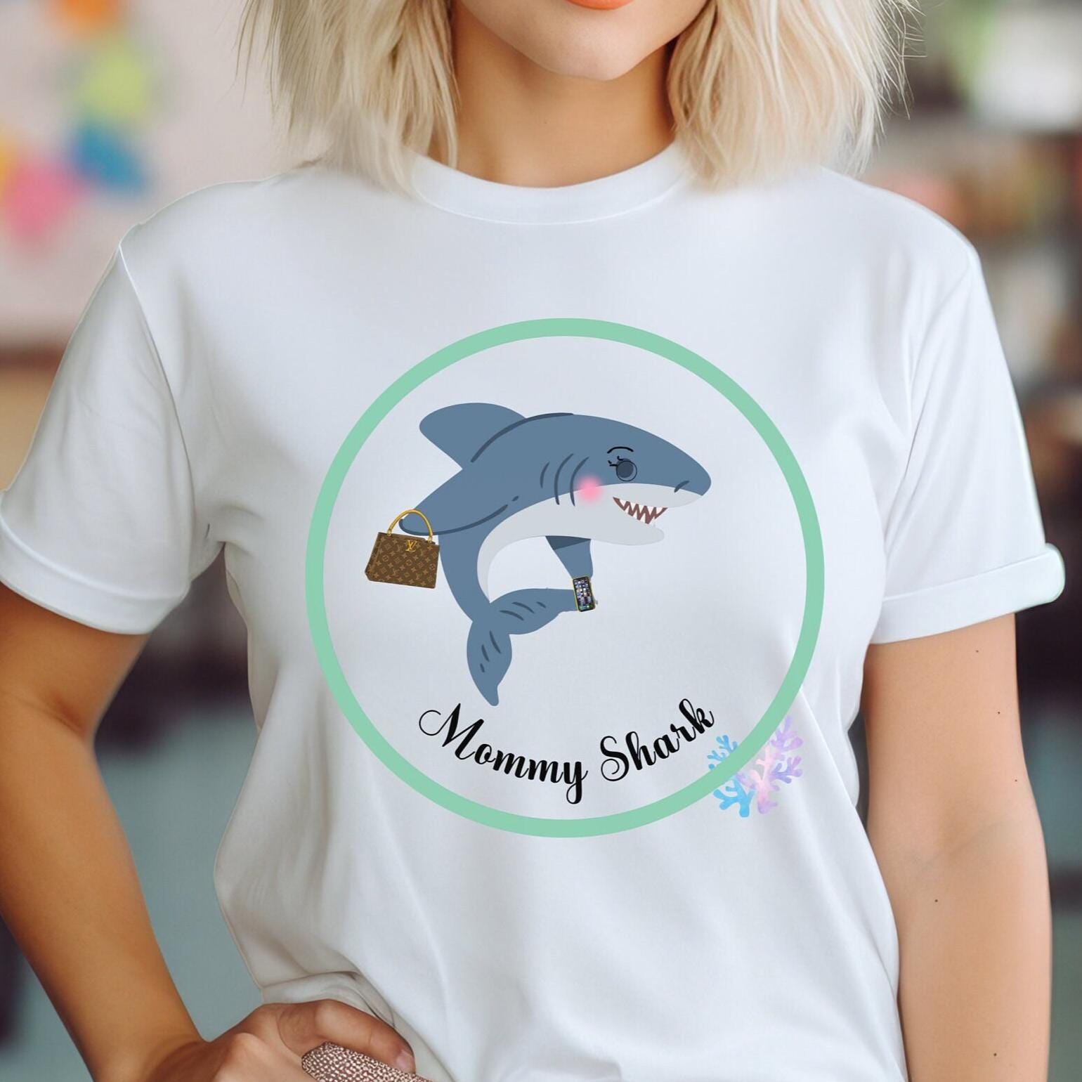 Mommy Shark Shirt, Shark tee for Mom, Family Shark Shirts, gift for Mom, Mothers Day Shirt, Shark family tees , shark Tshirts family shirts