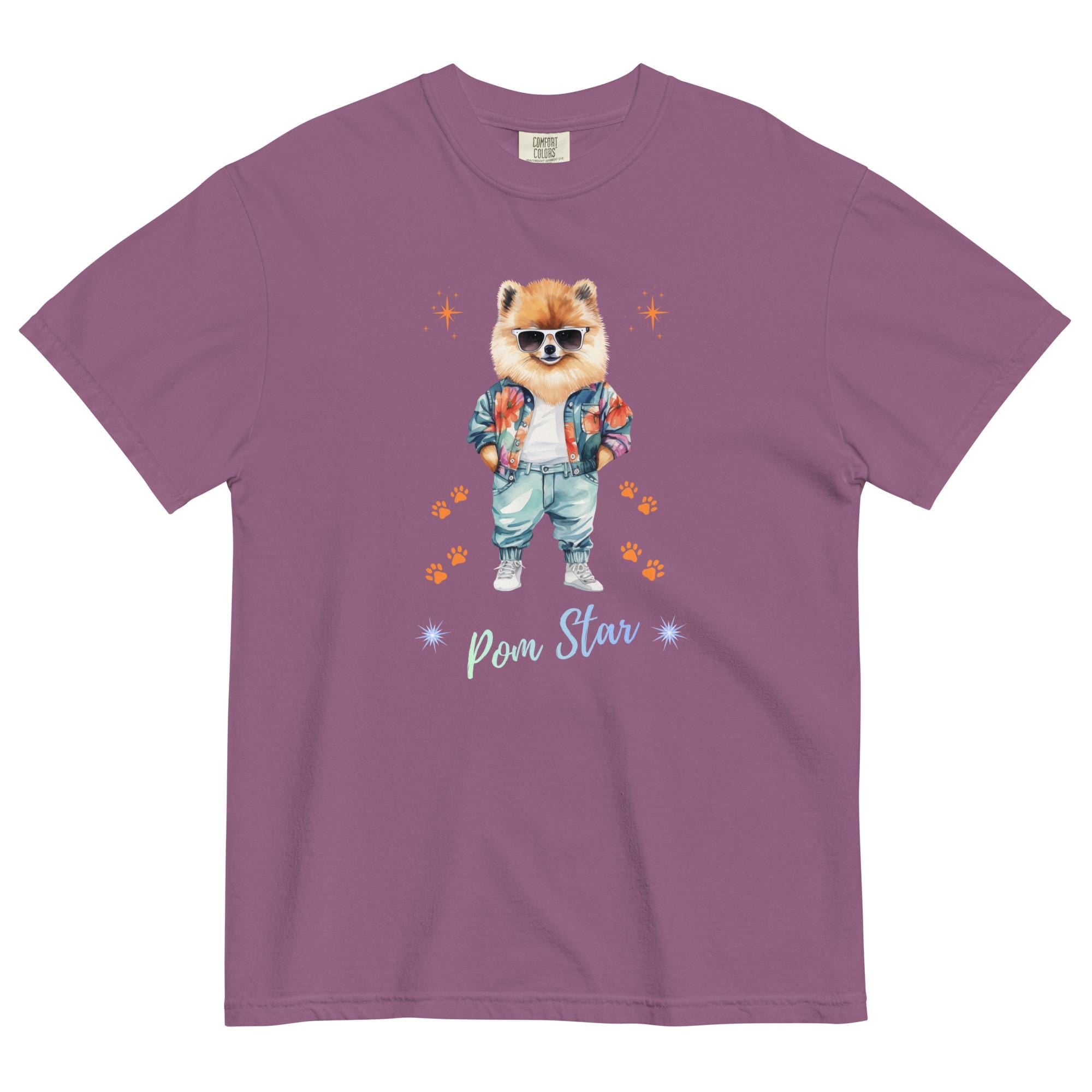 Funny Pomeranian T-Shirt Comfort Colors Pom Star tee gift for Pom owner Pomeranian lover gift