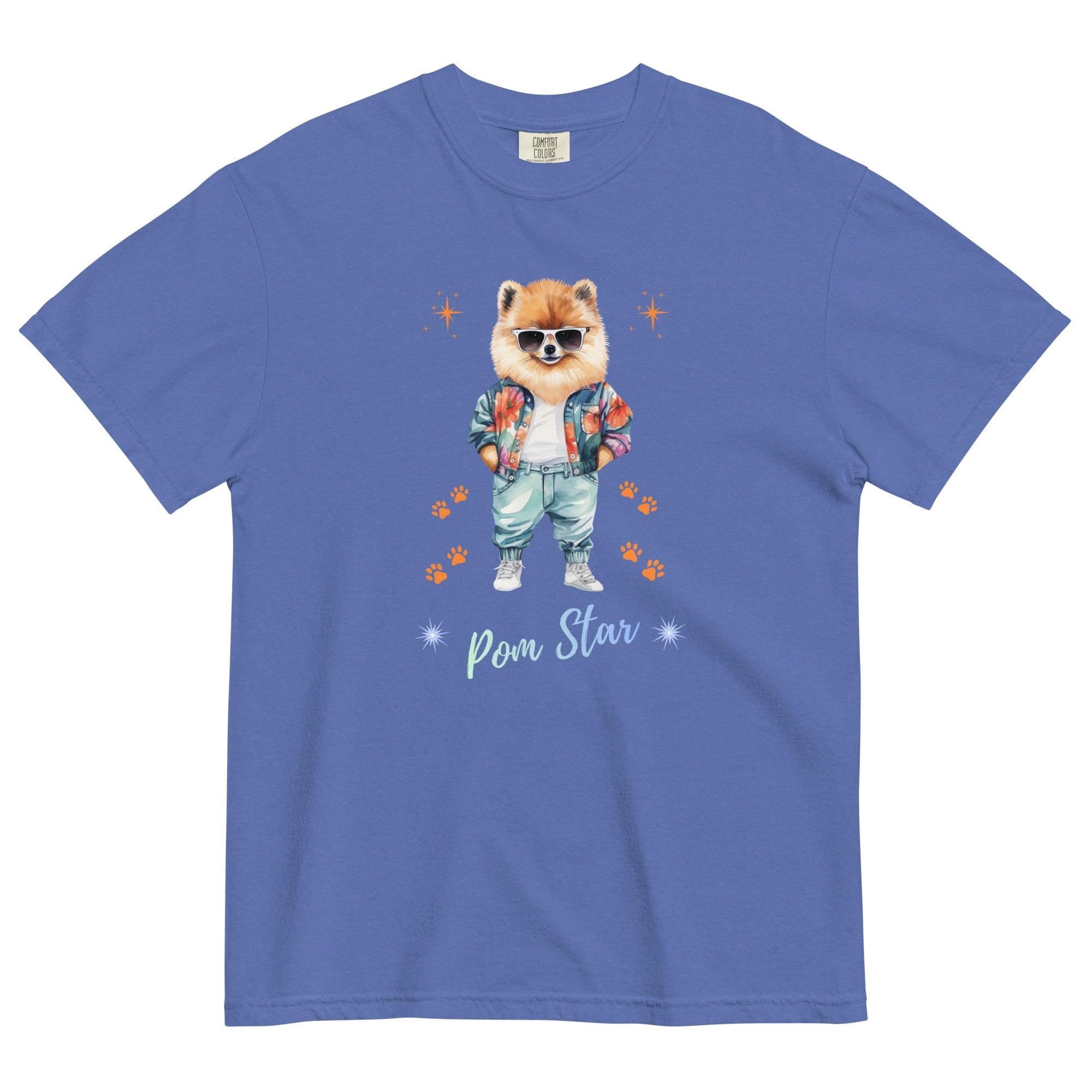 Funny Pomeranian T-Shirt Comfort Colors Pom Star tee gift for Pom owner Pomeranian lover gift