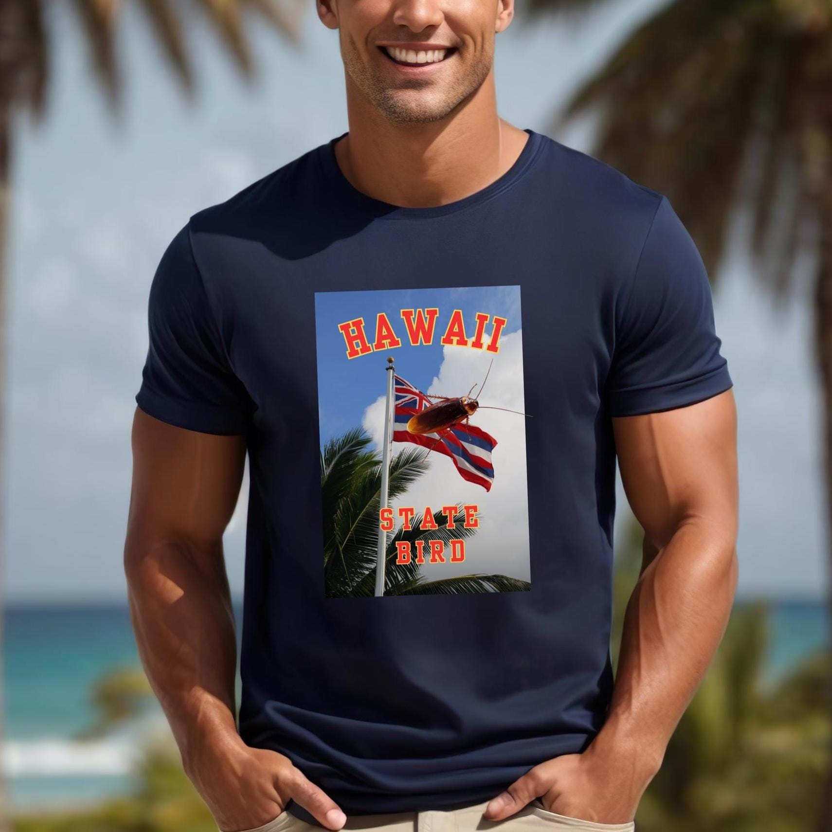 Funny Cockroach Hawaii T-Shirt: Hawaii State Bird Tee