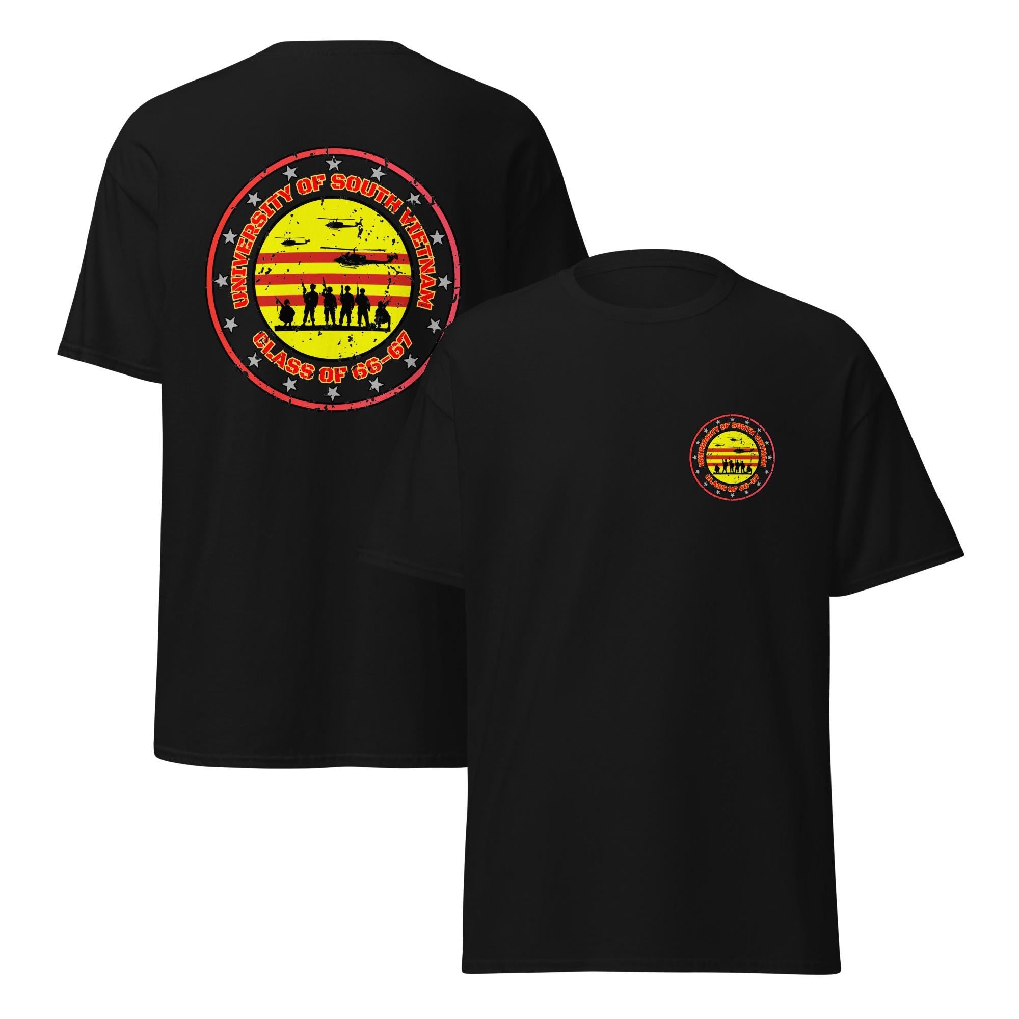 Vietnam Veteran T-Shirt Personalize dates University of Vietnam back  print tee gift for Grandpa Gift for Dad classic tee