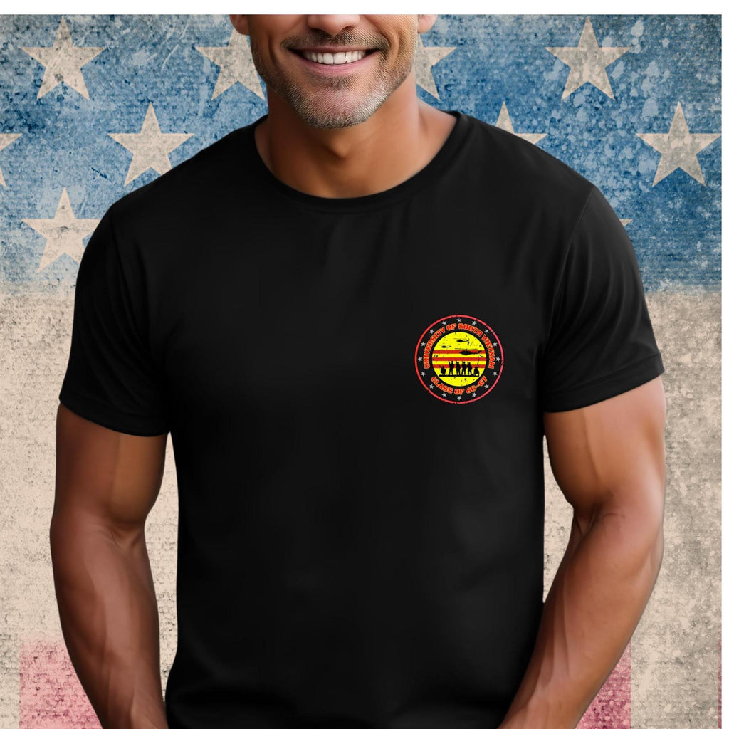 Vietnam Veteran T-Shirt Personalize dates University of Vietnam back  print tee gift for Grandpa Gift for Dad classic tee