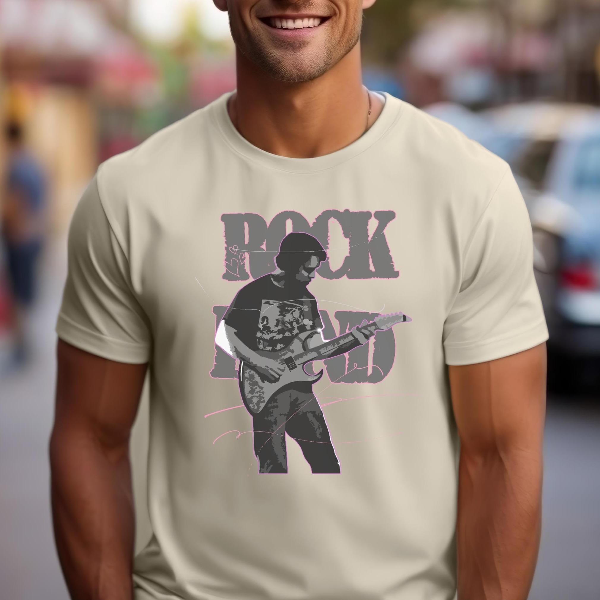 Rock Band Shirt Guitarist t-shirt Gildan electric guitar t-shirt mens classic tee
