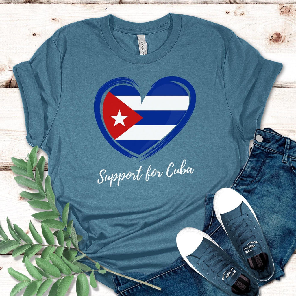 Support Cuba Shirt Cuba flag t-shirt gift for Cuban Unisex t-shirt