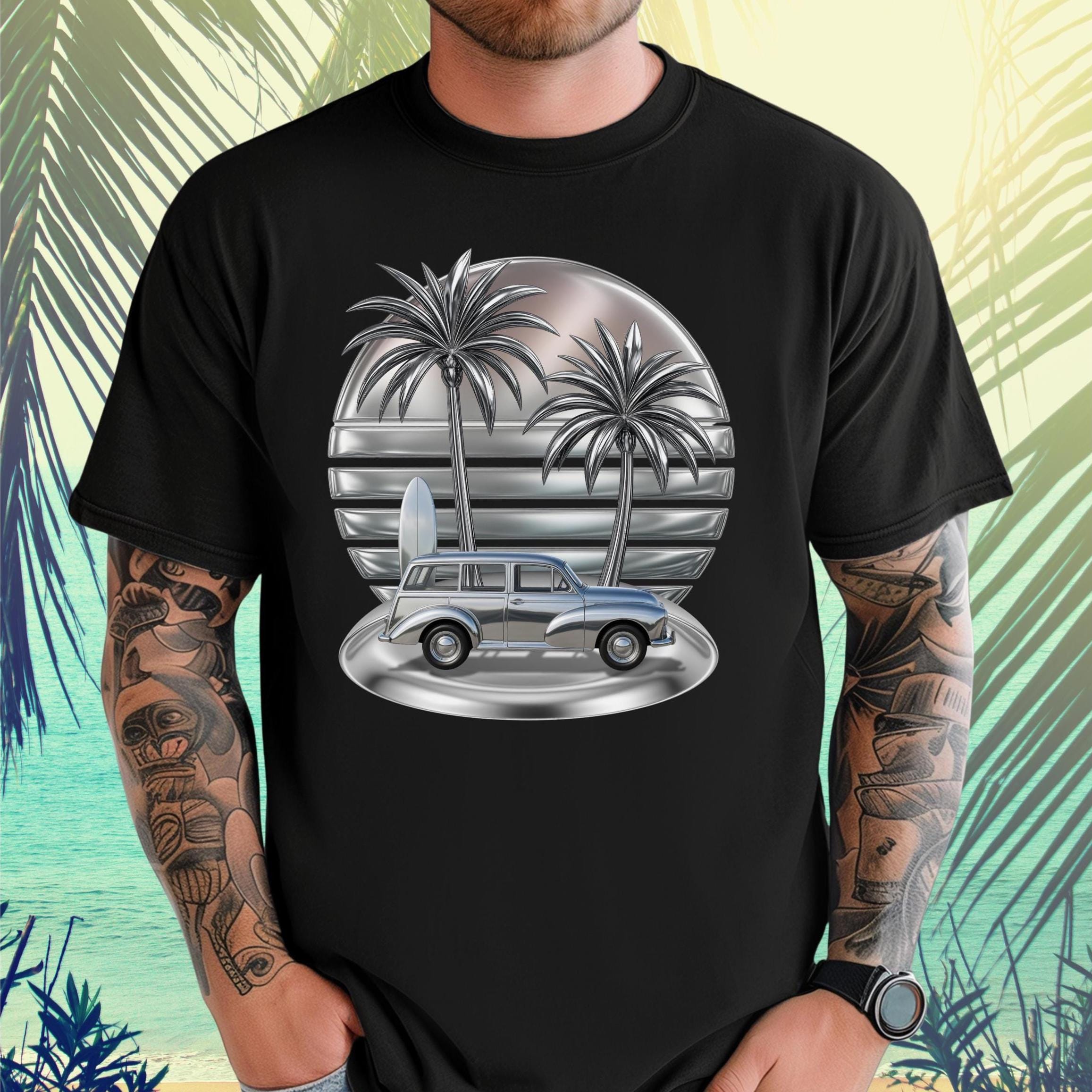 Tropical classic car shirt Comfort Colors Chrome sunset t-shirt