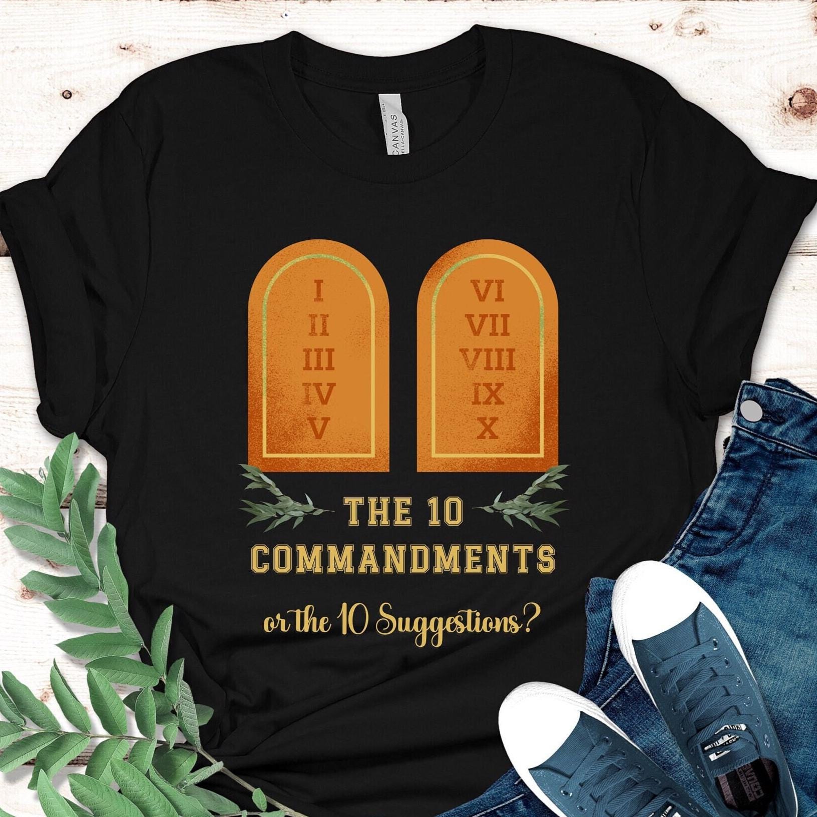 Ten Commandments T-Shirt: Christian Unisex Tee