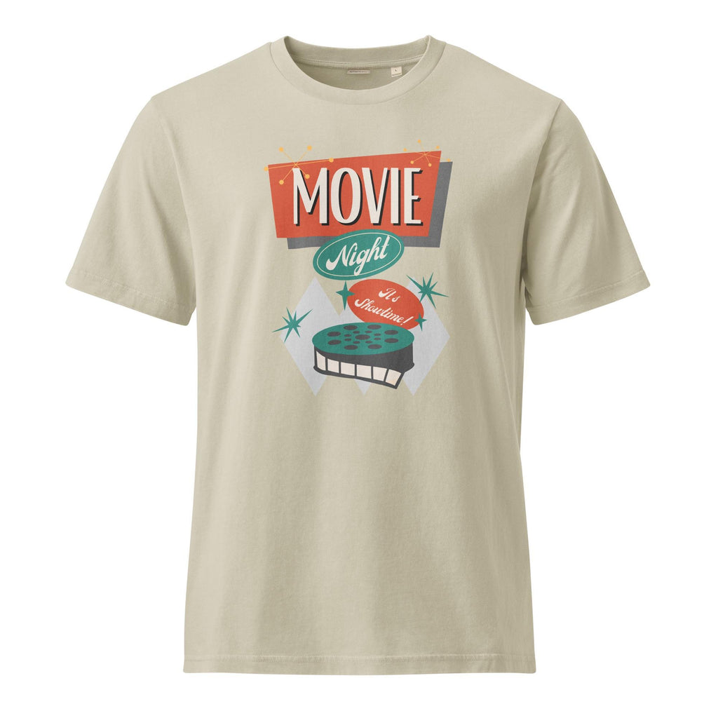 Retro Movie Night Vintage T-Shirt Organic cotton Garment Dyed Stanley/Stella tee