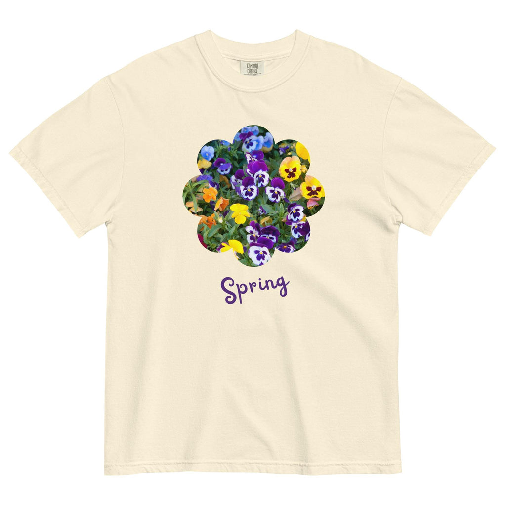 Spring Flowers Comfort Colors t-shirt Pansies tee Spring pansies shirt Mothers Day flowers gift