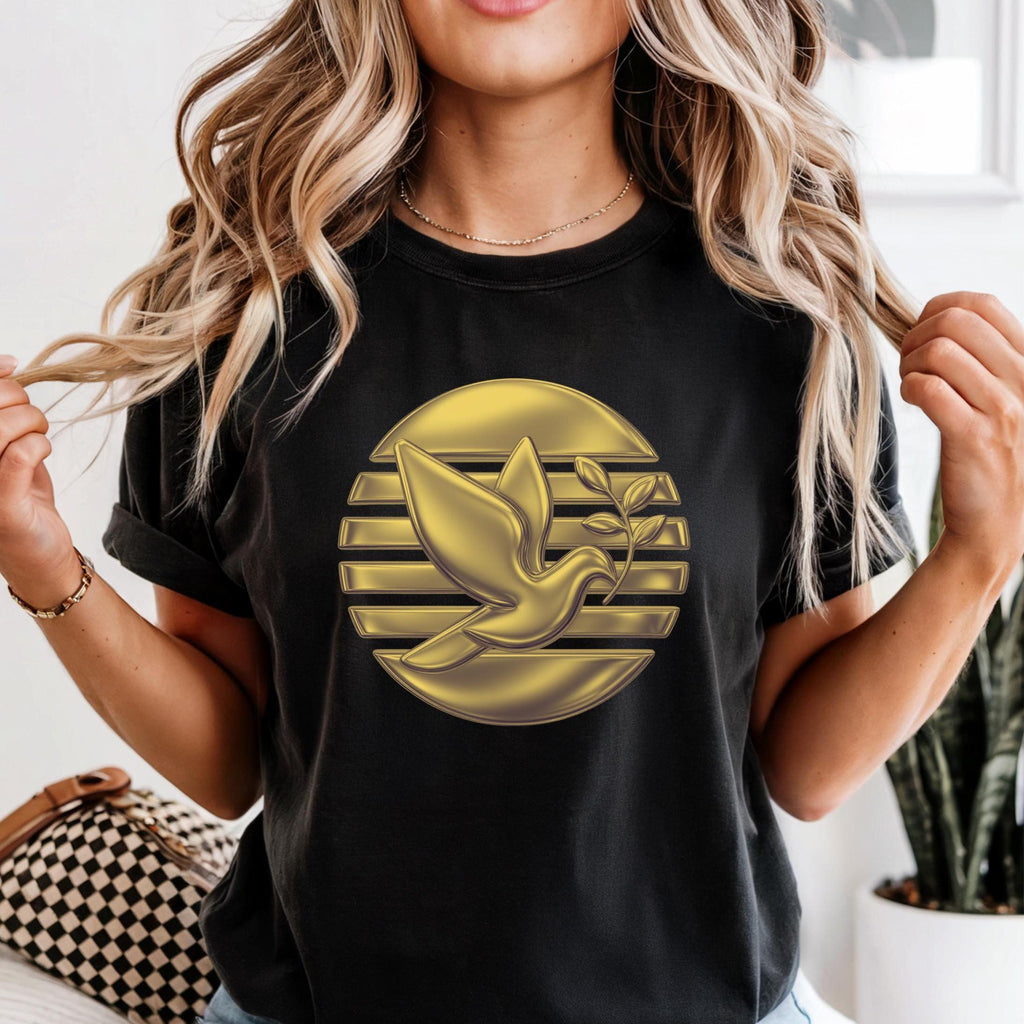 Dove of Peace T-Shirt Comfort Colors Golden Dove tee Unisex garment-dyed heavyweight t-shirt