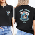 Custom Funny Card Shark Shirt Comfort Colors two side print Personalize text group shirts Unisex garment-dyed t-shirt