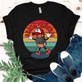 Funny Hawaii Shaka Musubi Man T-Shirt: Retro Sunset Shaka Graphic Tee