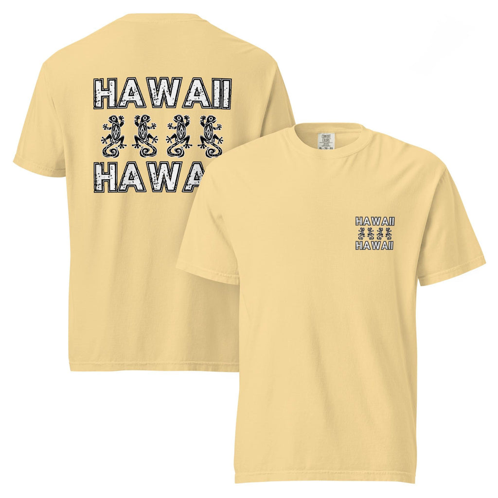 Hawaii back print t-shirt Comfort Colors Hawaii geckos shirt