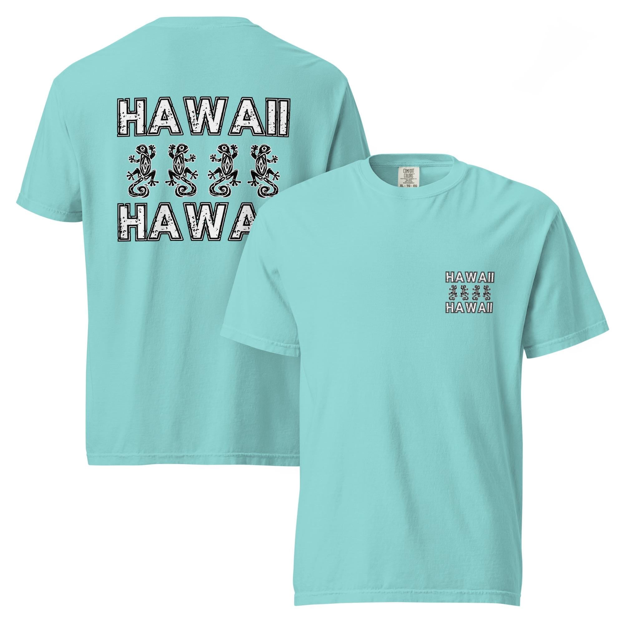 Hawaii back print t-shirt Comfort Colors Hawaii geckos shirt