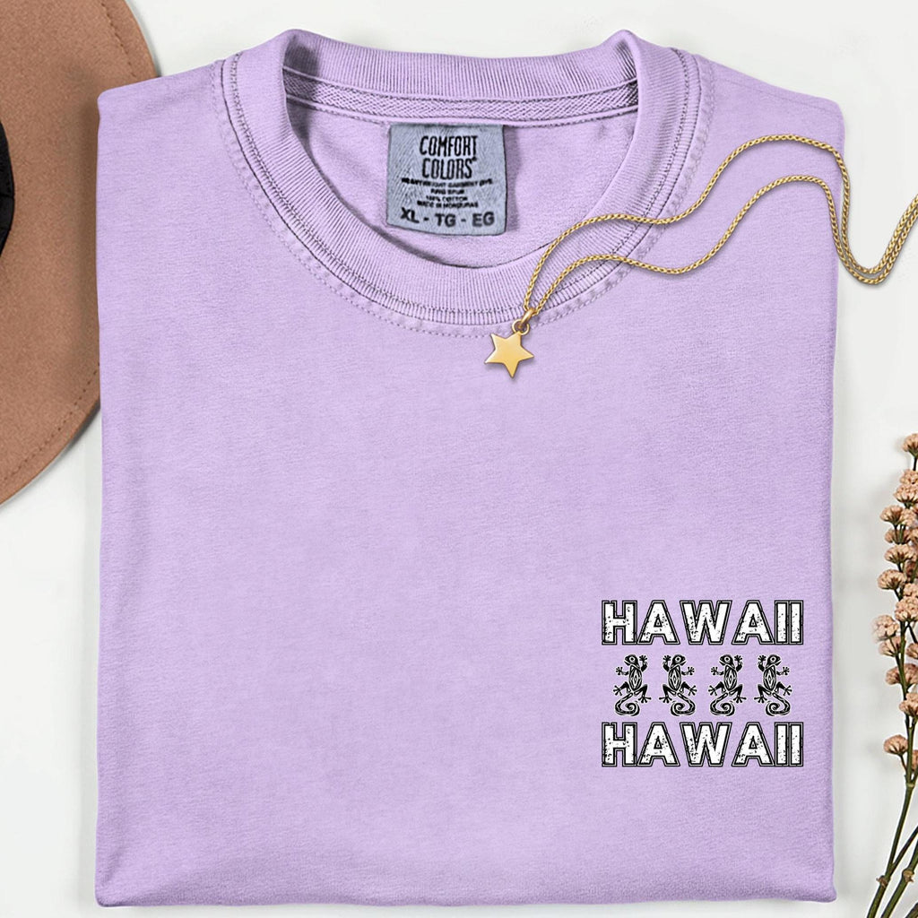 Hawaii back print t-shirt Comfort Colors Hawaii geckos shirt