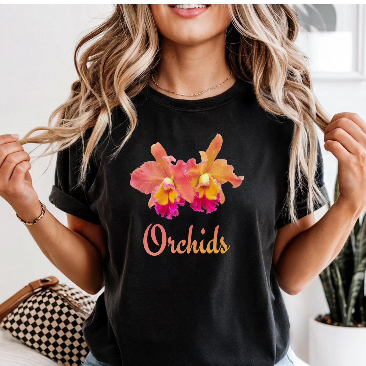 Orchids Comfort Colors t-shirt Tropical flowers tee gift for Orchid lover Unisex garment-dyed Hawaiian flowers t-shirt