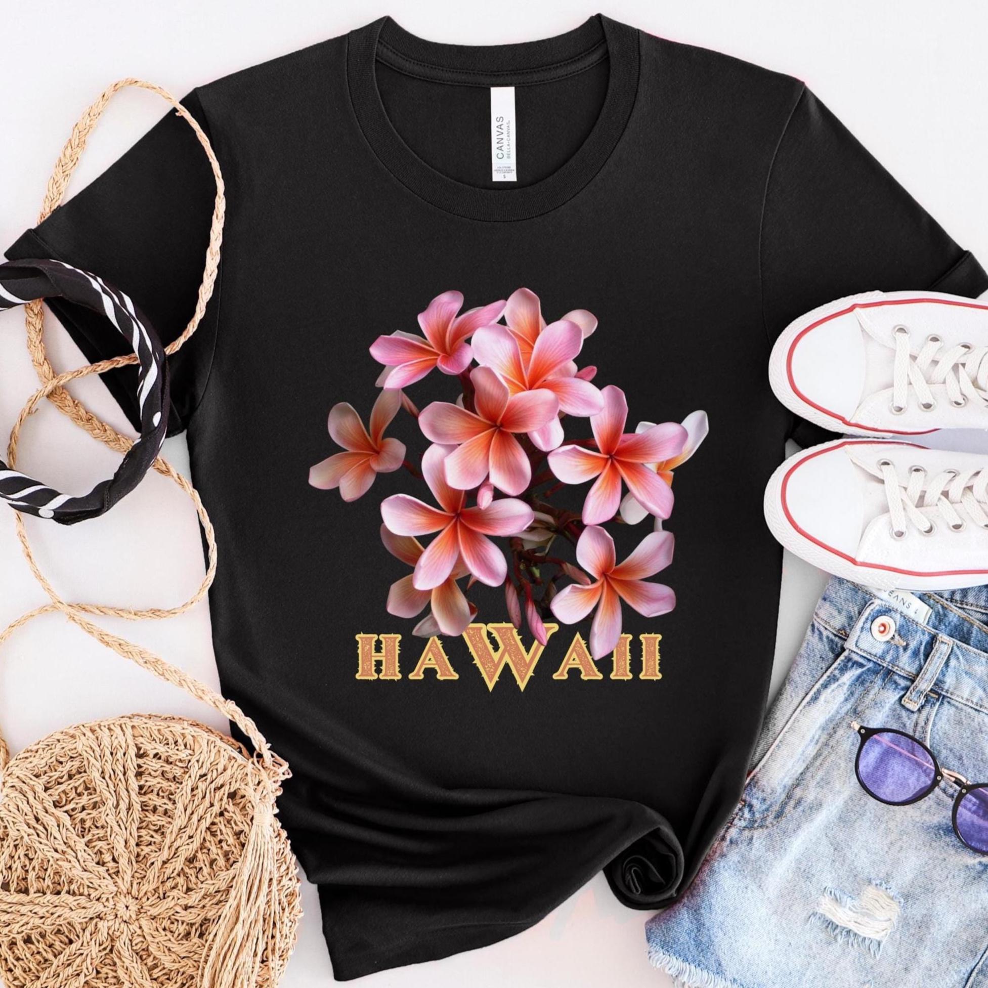 Hawaii Plumeria tshirts Bella Canvas Soft Tee