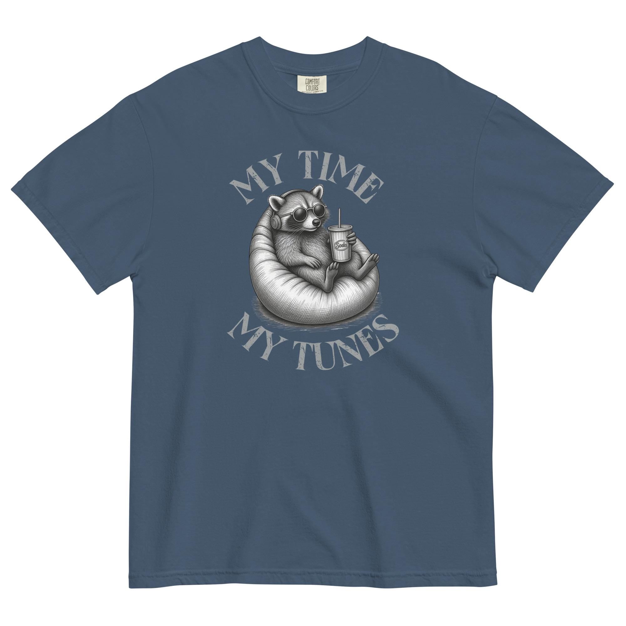 Funny Racoon music t-shirt Comfort Colors racoon music lover tee Old School Rock music lover tee Unisex garment-dyed heavyweight t-shirt
