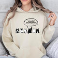 Funny cats Hoodie black cat humor Idaho cats at lunch Hoodie