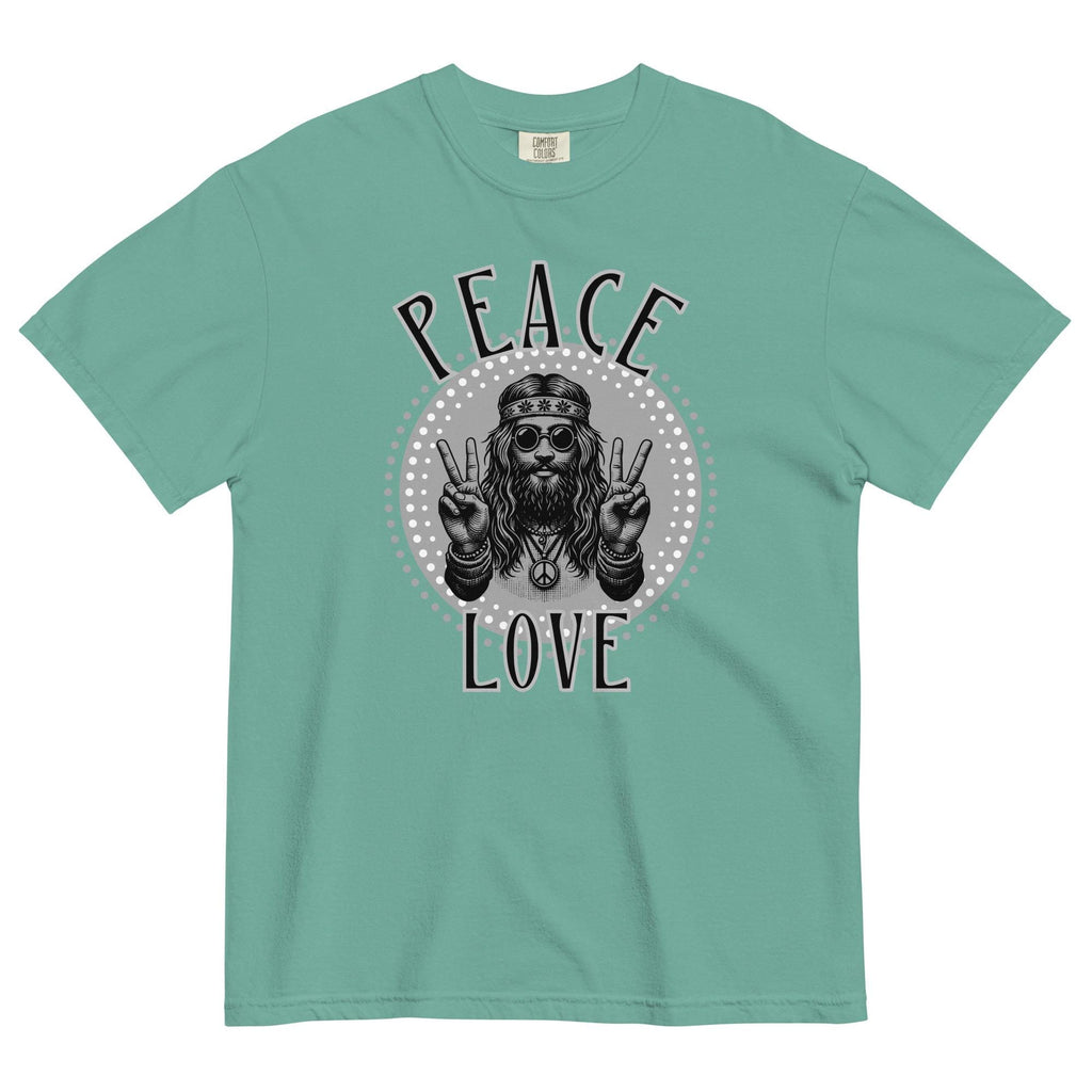 Retro Hippie Peace Love Shirt Comfort Colors Peace Love T-Shirt retro 60s hippie tee Unisex garment-dyed t-shirt