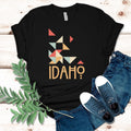 Idaho Modern T-Shirt: Geometric State Pride Tee