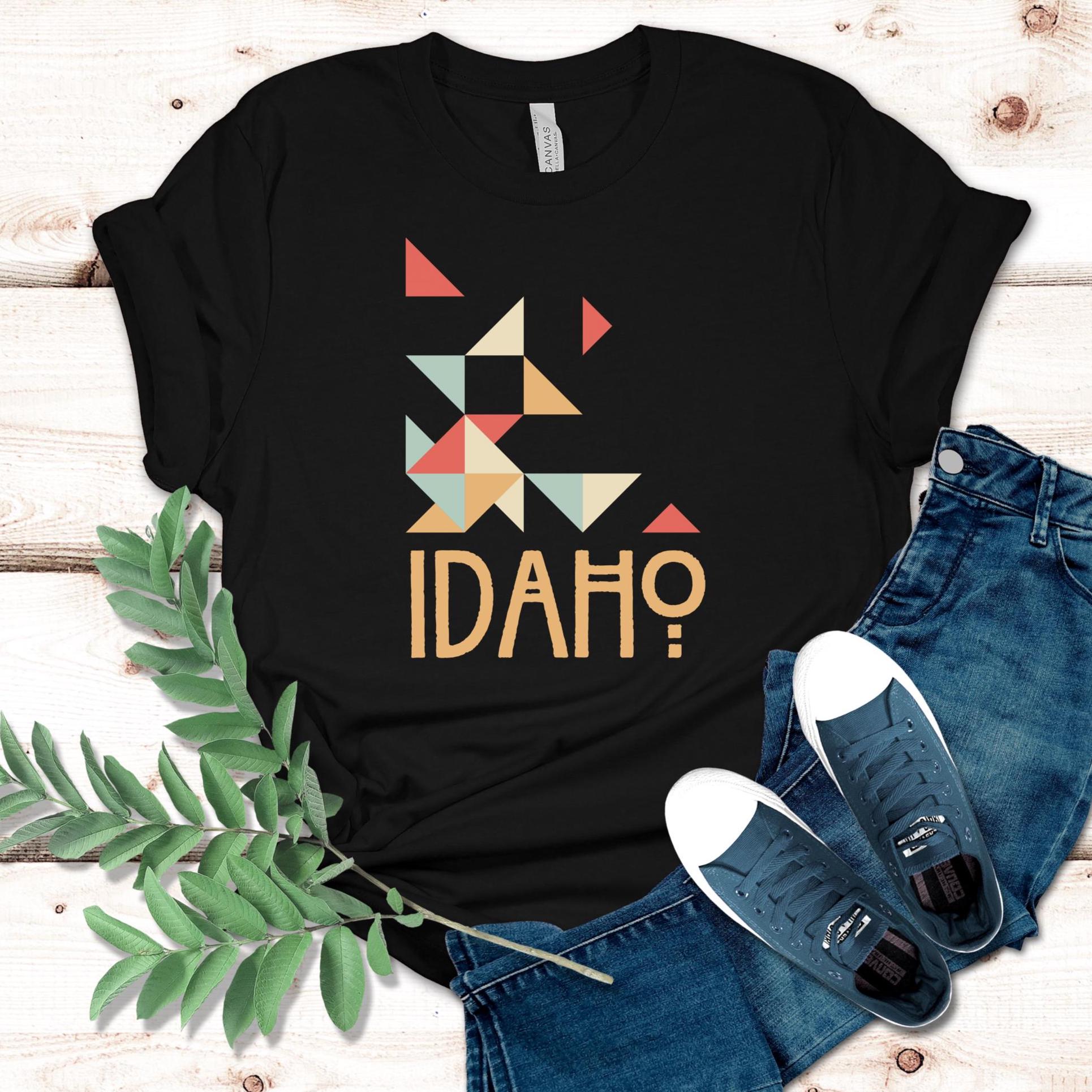 Idaho Modern T-Shirt: Geometric State Pride Tee