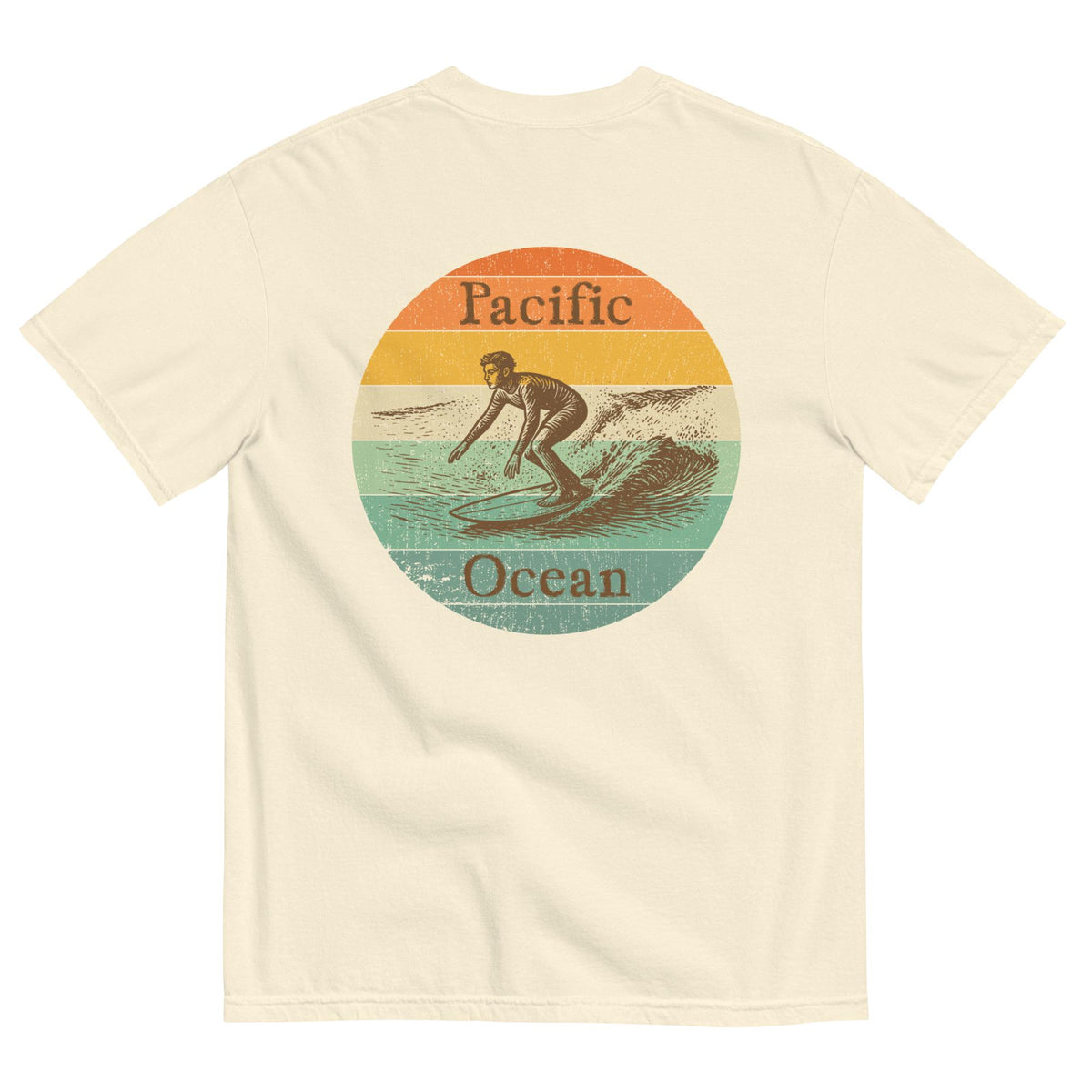 Vintage Surfing T-Shirt retro Pacific Ocean tee Comfort Colors surfing tee