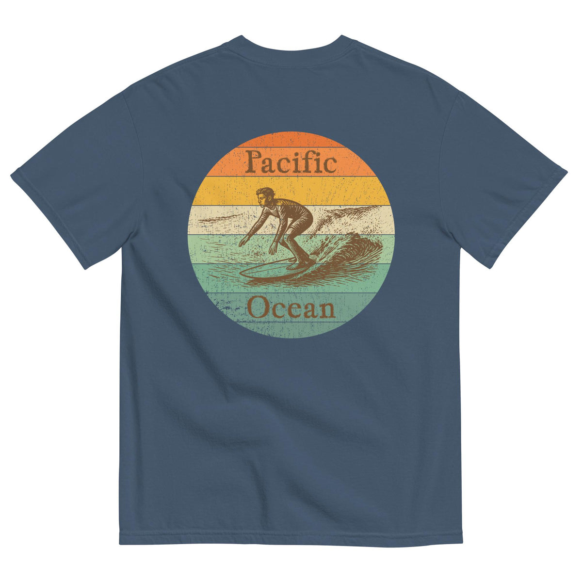 Vintage Surfing T-Shirt retro Pacific Ocean tee Comfort Colors surfing tee