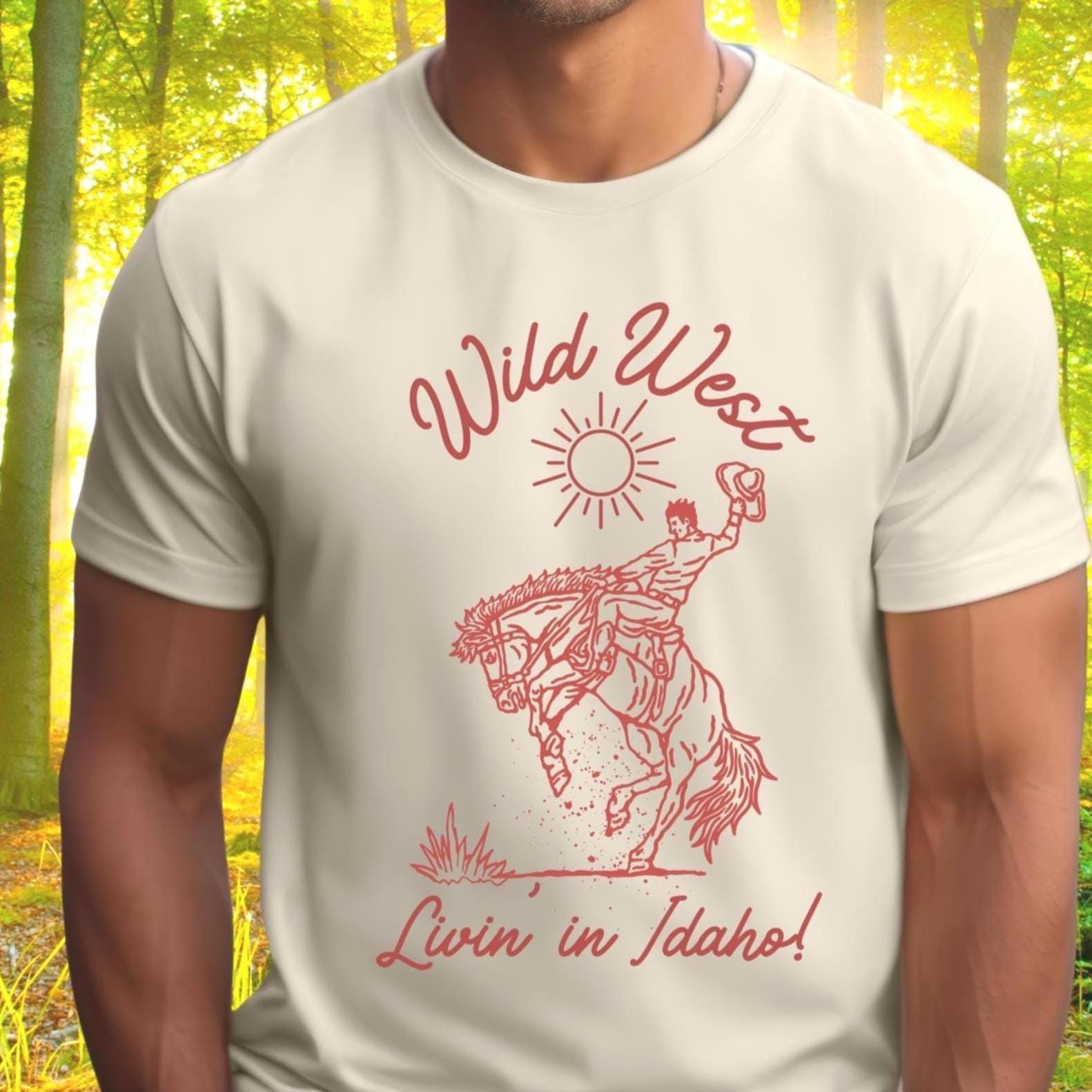 Idaho Shirts Wild West t-shirt Idaho Cowboy tee