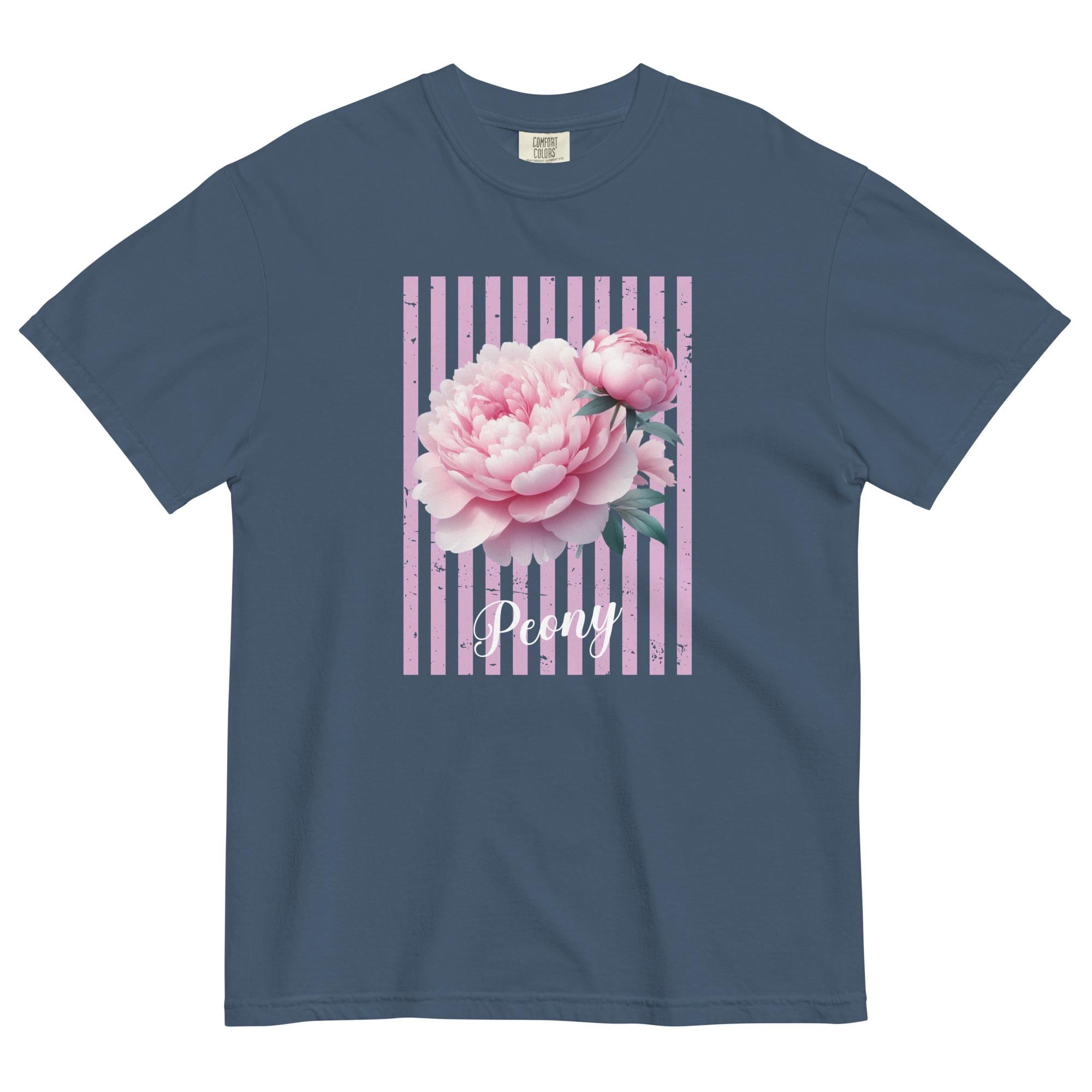 Comfort Colors Peony T-Shirt: Pink Floral Graphic Tee, Peony Lover Gift