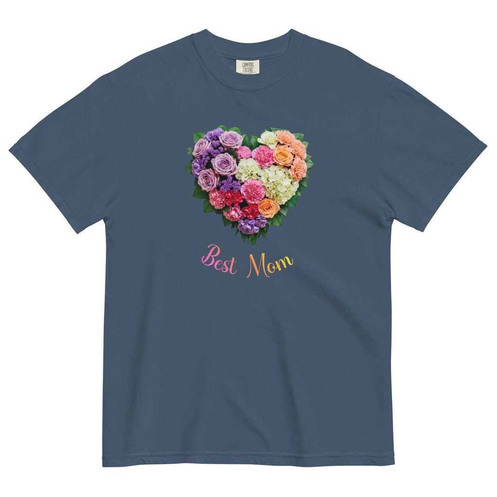 Comfort Colors Mom Heart Roses Shirt (Personalized Option)
