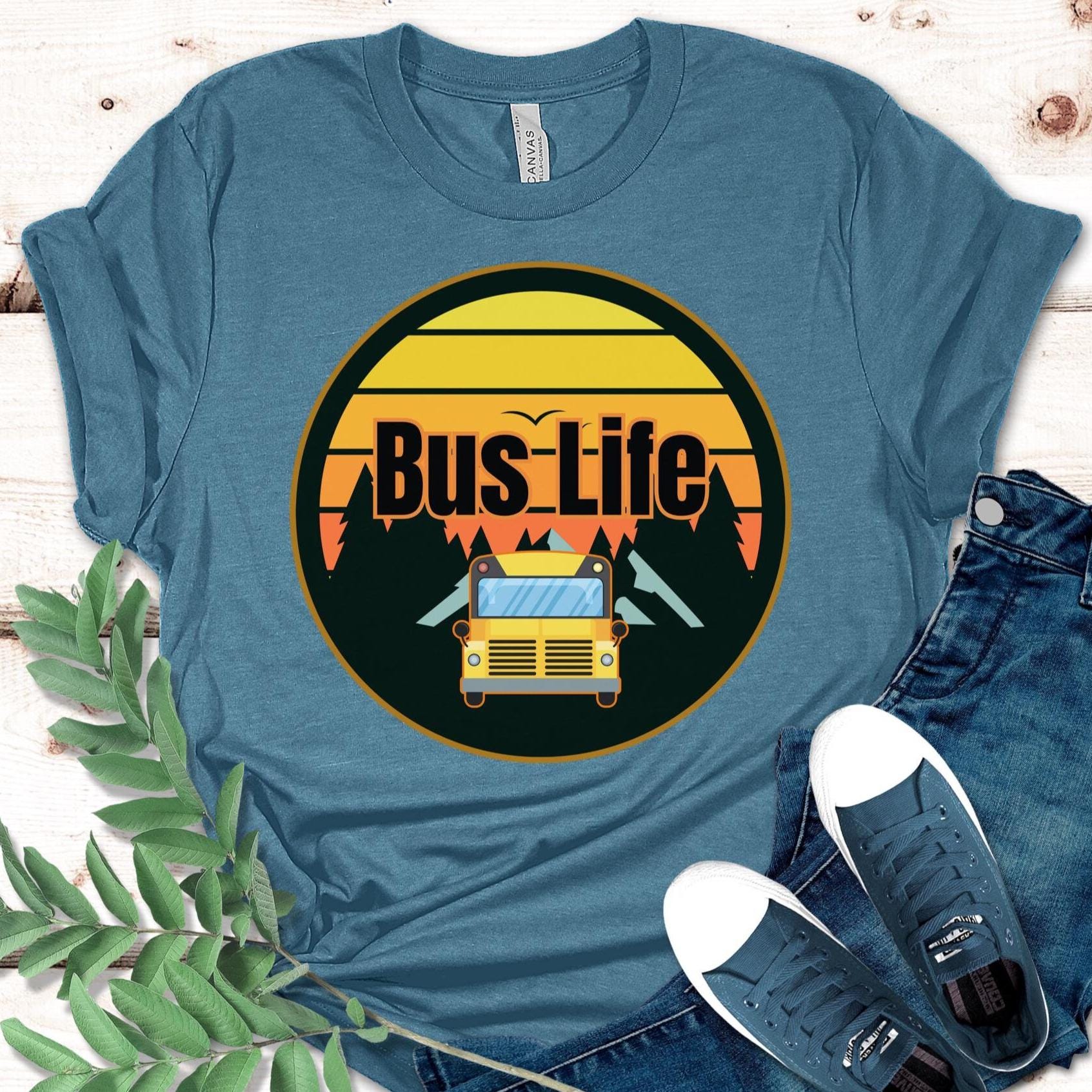 Retro Sunset Bus Life Shirt - Nomads Gift Unisex Tee
